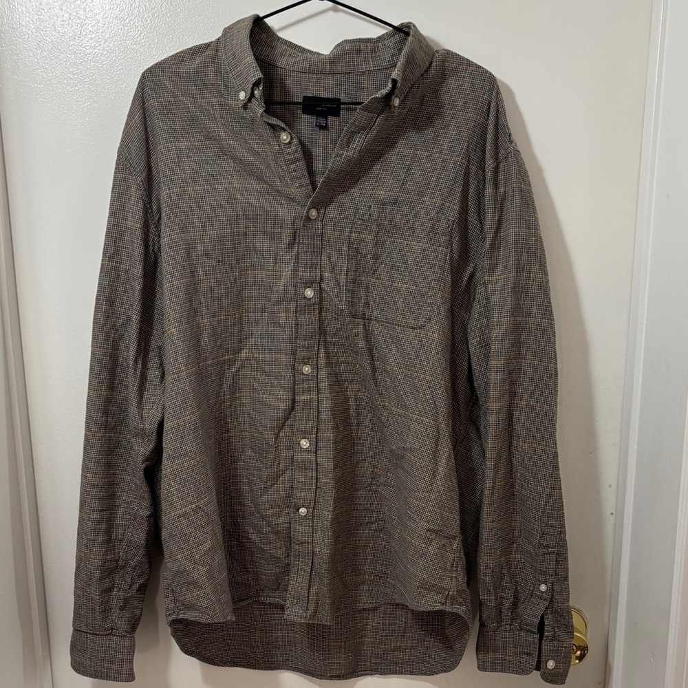 ❤️‍🔥Club Monaco Brown Checkered Men's Shirt